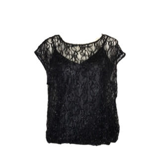 NWT Peter NYGARD Satin/Lace Evening Top
